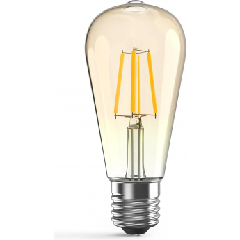 Лампа GAUSS FILAMENT ST64 6W 550lm 2400К E27 golden LED Лампа GAUSS FILAMENT ST64 6W 550lm 2400К E27 golden LED
