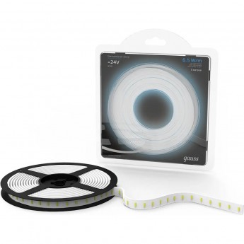 Лента GAUSS LED 2835/120-SMD 6.5W 24V DC 600lm/m 5000K IP20 (блистер 5м)