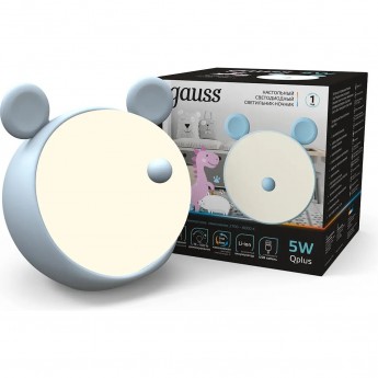 Ночник GAUSS QPLUS GTL702 5W 200lm 2700-6000K 5V Li-ion 1200mA диммируемый LED 1/10/30 голубой Ночник GAUSS QPLUS GTL702 5W 200lm 2700-6000K 5V Li-ion 1200mA диммируемый LED 1/10/30 голубой