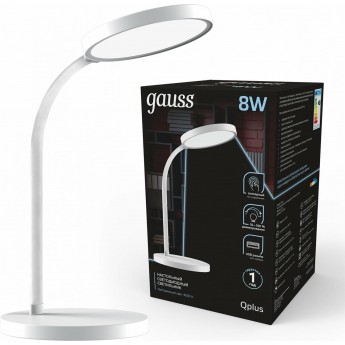 Светильник настольный GAUSS QPLUS модель GTL503 500lm 170-265V USB LED