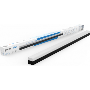 Светильник светодиодный матовый GAUSS IP40 1180*70*55мм 48W 4600Лм 6500K Shop Lighting черный 1/12